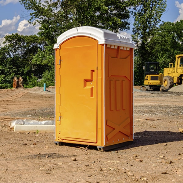 how often are the porta potties cleaned and serviced during a rental period in Gore Kansas